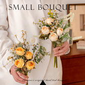 RoomTour手捧花仿真花花束装 饰花艺插花摆件客厅假花摆设编织花