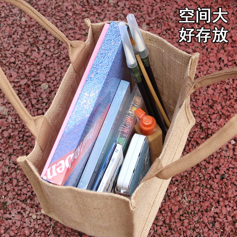 。亚麻布单肩国画挎包画包画袋加大空间各种画材手提8开4开画具收
