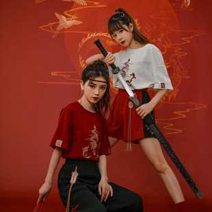 内搭 上衣情侣打底衫 原创森女部落短袖 t恤衣服国潮闺蜜2022年夏季