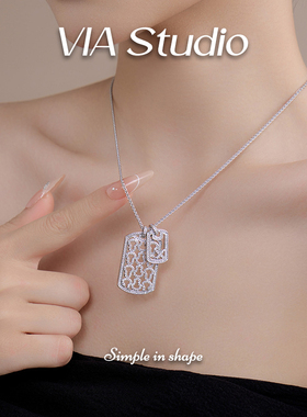 VIA Sutdio 时尚满天星轻奢项链个性不规则珍珠百搭高级感锁骨链