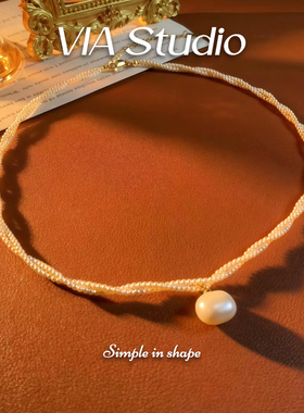 VIAStudio馒头珍珠项链