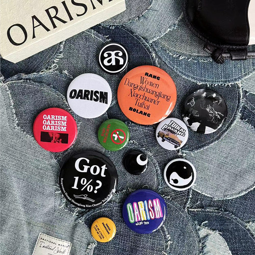 oarism 24SS 开业限定pin趣味徽章logo一套12个马口铁胸针别针