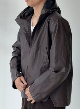 oarism x JieDa 25AW 联名激光气孔连帽冲锋衣新品男女皮外套夹克