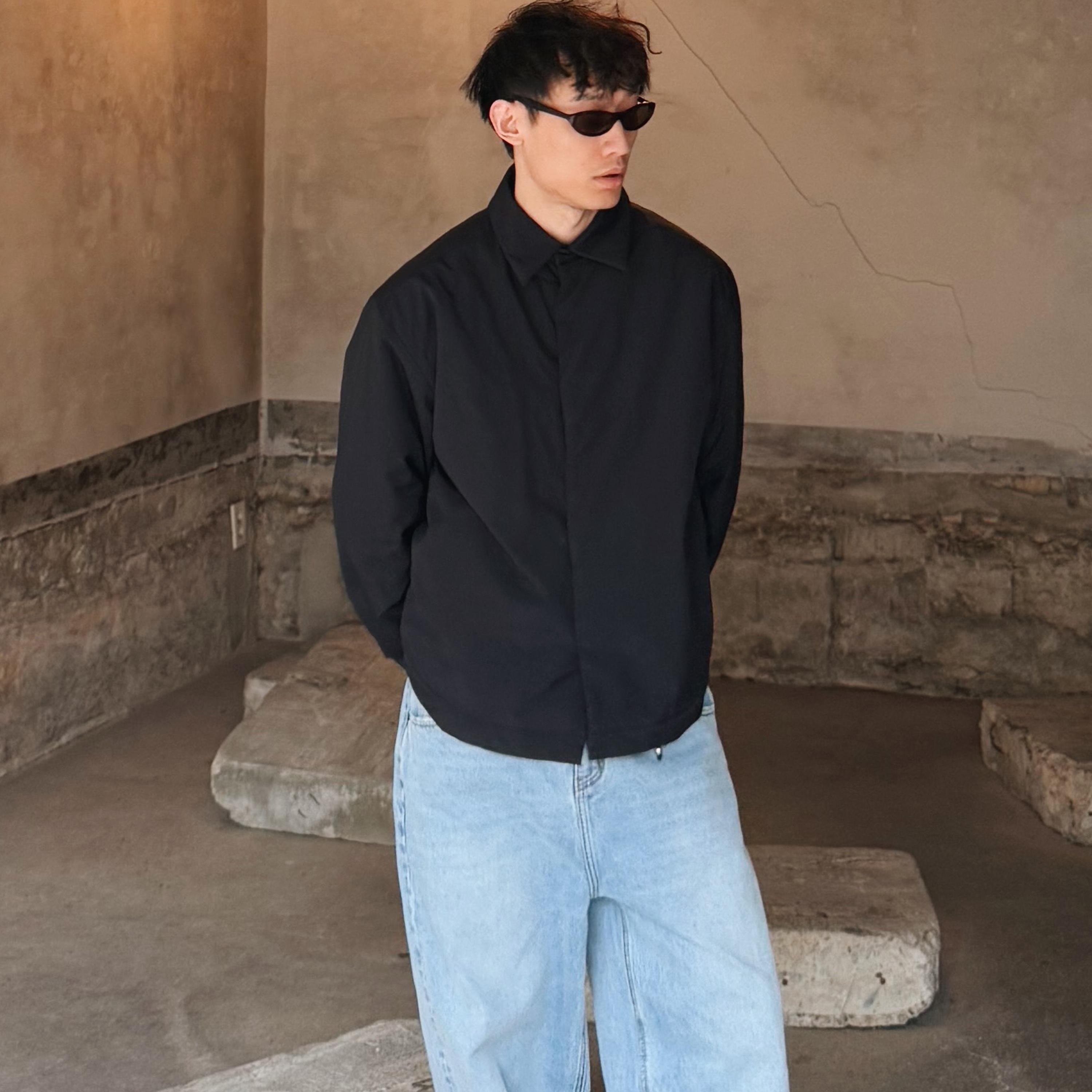 oarism磁吸扣棉服衬衫