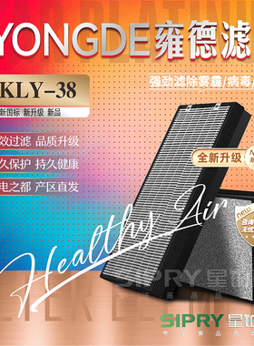 适配雍德YONGDE空气净化器YKLY-38过滤网除甲醛除雾霾尘PM2.5滤芯