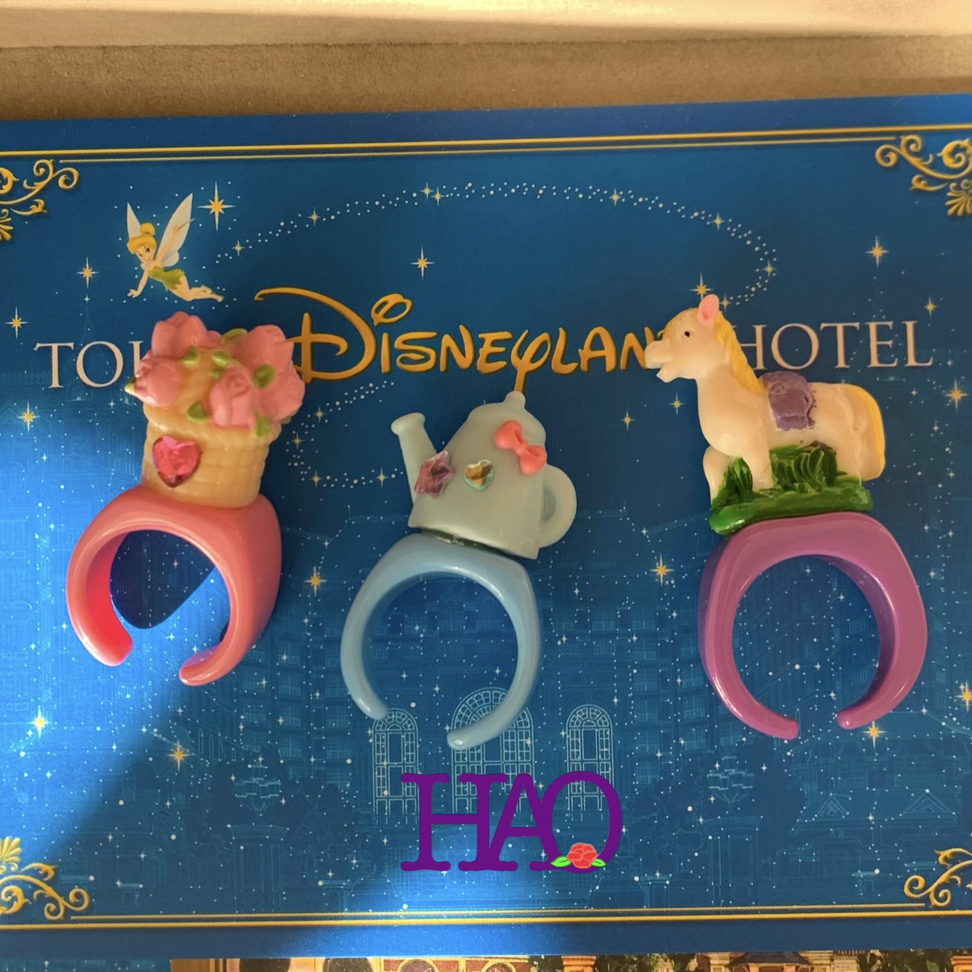 好好好！纯手工芭比庄园小马花朵钻石色彩造型开口戒指