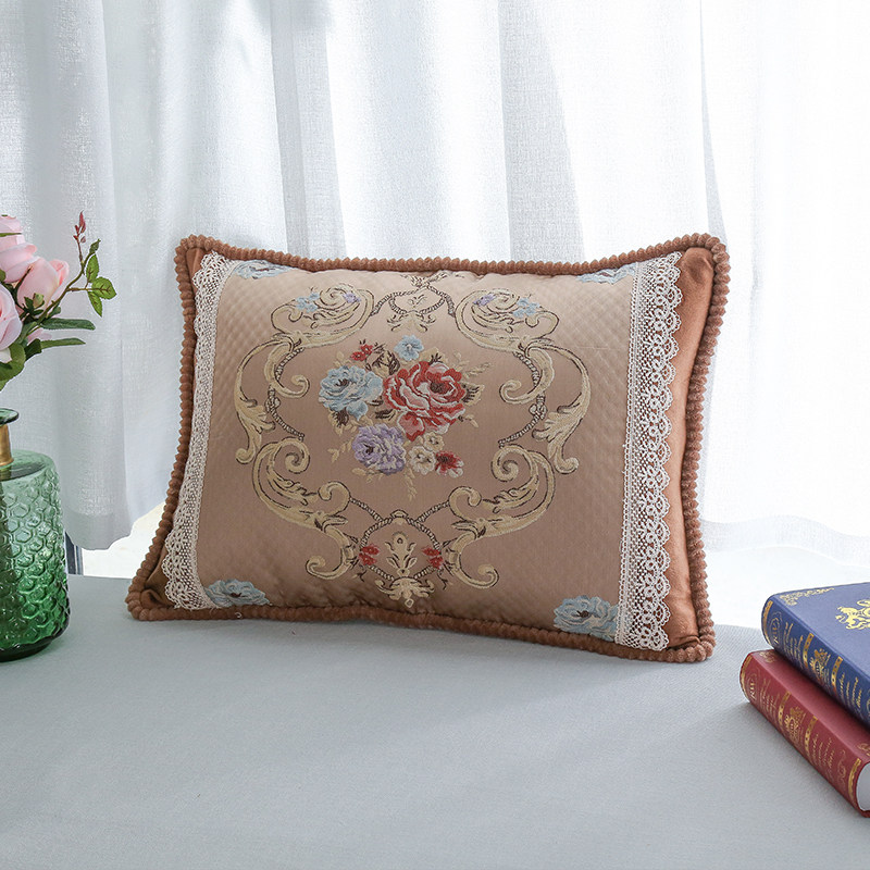 长方形欧式提花靠垫抱枕卧室靠枕靠背客厅高档奢华枕头北欧刺绣枕