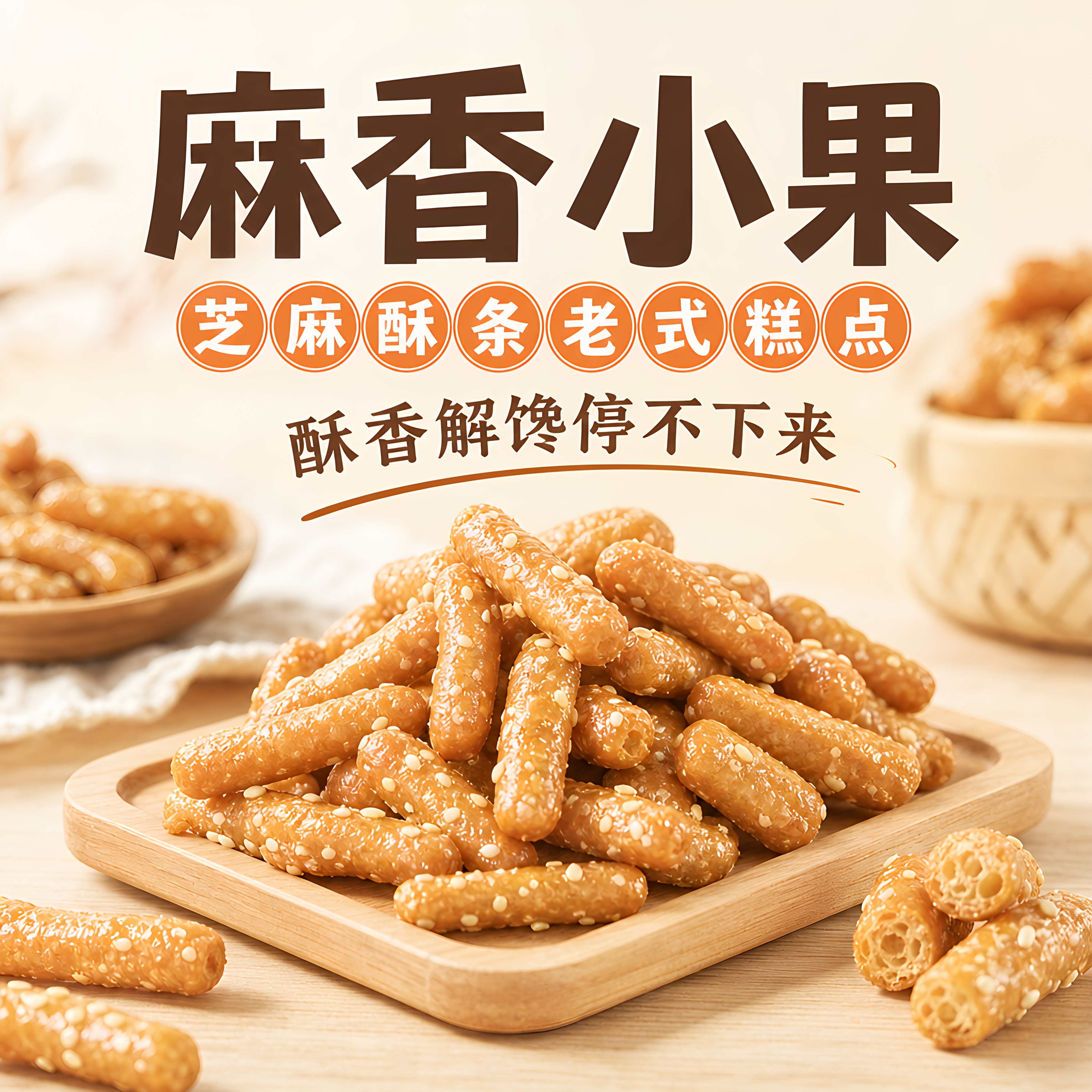 大分量传统小吃糕点酥脆麻香小果