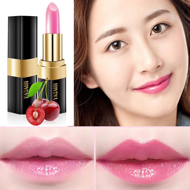 屈臣氏水蜜桃粉色红樱桃变色口红专柜健康孕妇可用保湿滋润淡色素