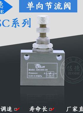 KLH气动气体节流阀流量控制阀ASC200-08/300-10-15气体调节调速阀