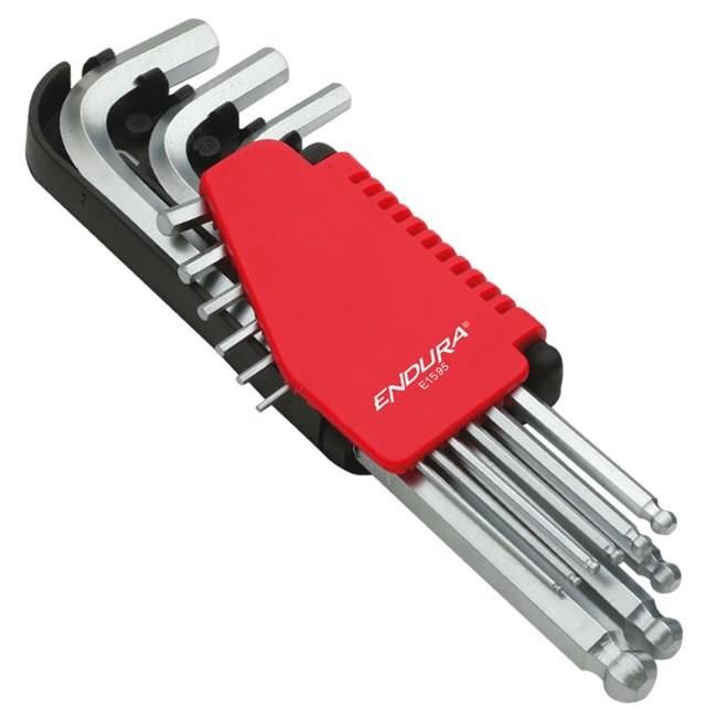 促销价！力易得-专业工具 9件套公制加长球头内六角 E1595