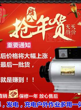 小型多功能全铜永磁直流发电机弧焊电焊机户外发电电焊两用一体机