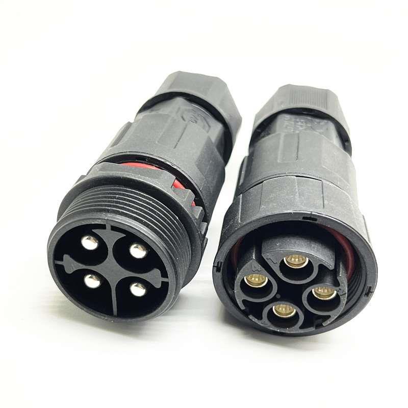 大电流连接器45A M29-4公母对接螺丝锁线防水连接器LLT利路通插头