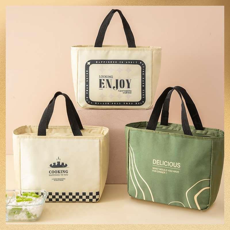 加厚手提保温饭盒袋大容量日式便当包上班族时尚带饭的便当袋便携