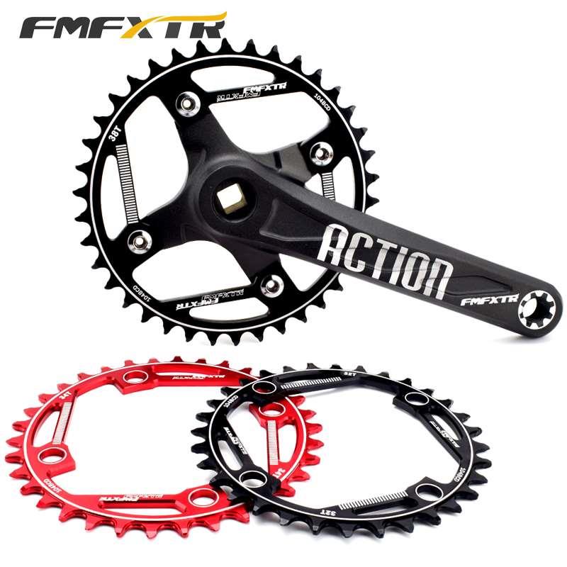 山地自行车正负齿单盘104bcd圆盘超轻32/34/36/38T齿牙盘改装件