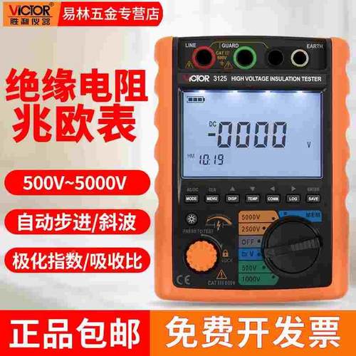 胜利数字绝缘电阻测试仪VC3123/3125高压5000V兆欧表3127/3128