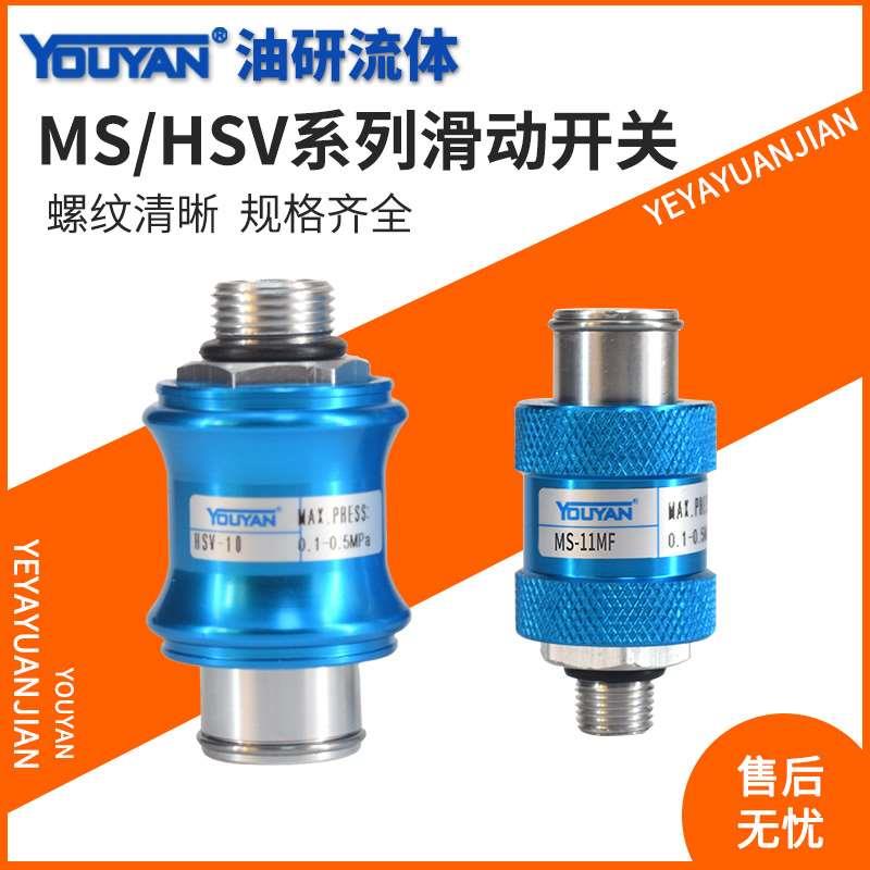HSV-08 06手推手滑阀10滑动开关15山耐斯MS-11-22-33-44 66 88MF