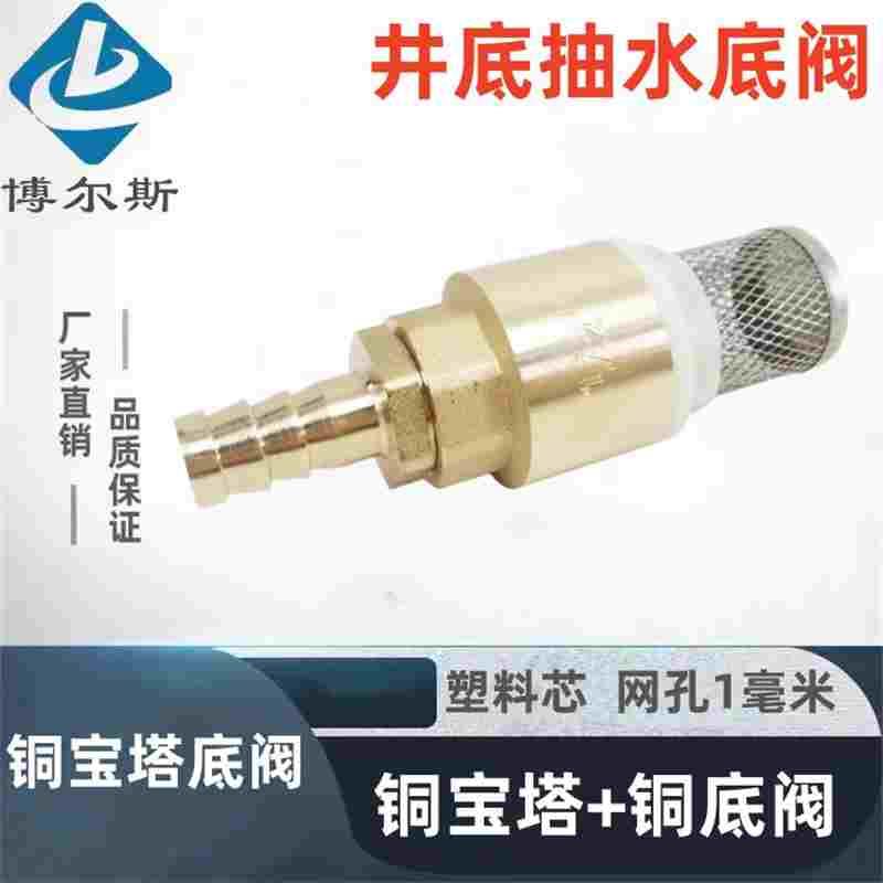 底阀井底自吸泵过滤止回阀单向阀塑芯防止回流倒流插胶皮管宝塔接