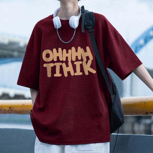 美式高街纯棉短袖T恤男夏季