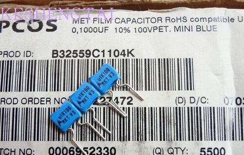 B32559C1104K  EPCOS西门子薄膜电容器 U1K100 100V0.1UF B32559C