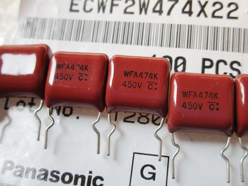 原装松下 CBB薄膜电容 ECWF2W474X22 WFA 474K 450v0.47uf P10MM