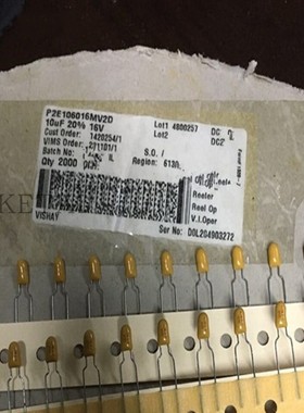 P2E106016MV2D  VISHAY Sprague思碧直插钽电容 16v10uf 106 ETPW