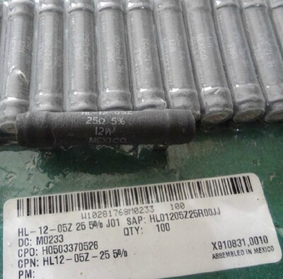 HL01205Z25R00JJ 线绕电阻器 底架安装 12w 25R 5% Vishay DALE