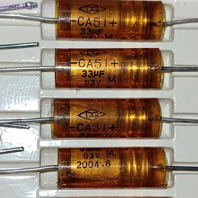 全新CA51 63V33UF 耐高温度200度 轴向钽电容 军工胆机阴极电容DG