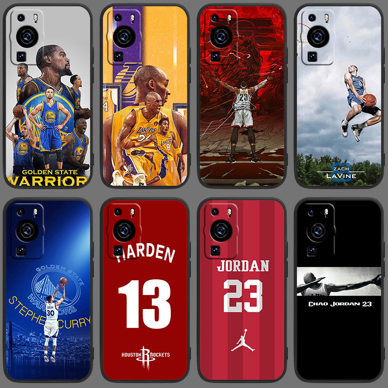 NBA篮球明星适用华为p60手机壳p50E新款p40Pro+全包p20p30p50Pro硅胶p60Art保护套p60Pro麦迪艾弗森库里哈登