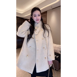 大李plus三星安心95白鹅绒羽绒服设计感金呢子女冬季高级大衣外套