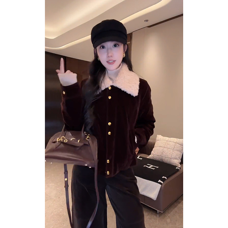 大李plus“丝绒三星95白鹅绒服”超厚保暖短款羽绒服-D5ST1616