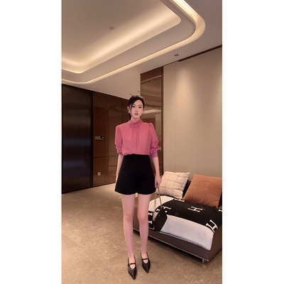 大李plus 经典纯色蚂蚁腰休闲短裤女夏季短款收腰超显瘦百搭裤子