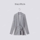 DALI D5CK2141 外套 PLUS山羊绒竖坑条系带外衫 松弛针织衫