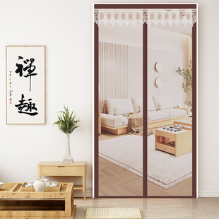 防蚊纱门帘加密网孔磁性防蝇蚊帐装 夏季 饰帘魔术贴自吸家用免打孔