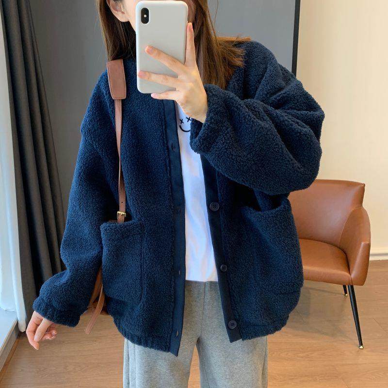 羊羔毛外套女装秋冬2025新款高级感超好看摇粒绒保暖棒球服上衣