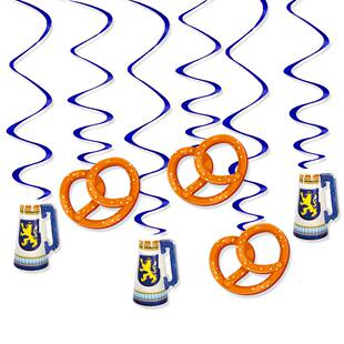 跨境慕尼黑啤酒节主题派对装饰螺旋挂饰麻花啤酒杯螺旋吊饰