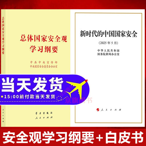 新时代的中国国家安全白书皮 2025年新书总体国家安全观十周年10周年普及系列丛书学习纲要知识百问 干部读本 安全教育大学生读本