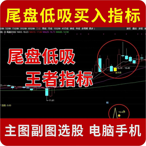 创业板主板尾盘低吸买入指标公式  通达信 电脑手机 无未来函数