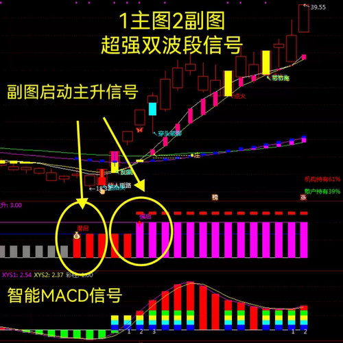 通达信1主2副图超强双波段共振捕捉主升浪启动信号支持电脑使用