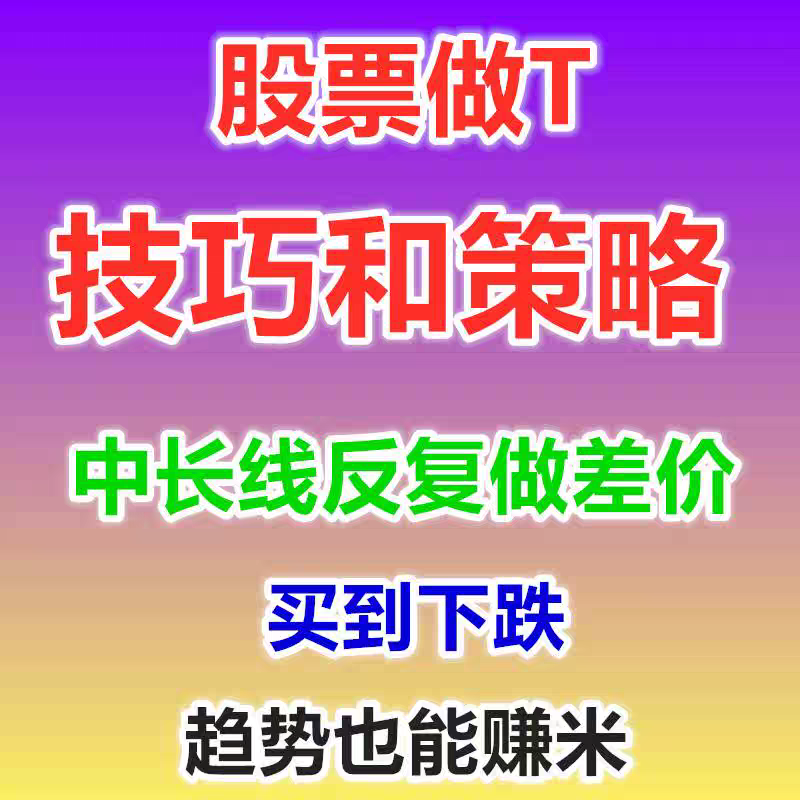 股票做T做差价T 0高抛低吸技术策略中长线投资 实战视频炒股教程
