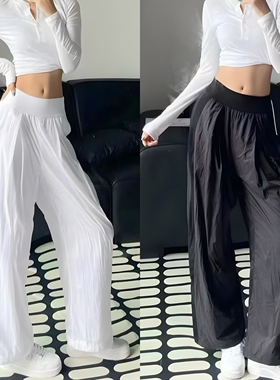 巨牛神裤网球运动裤女Lightwei中高腰显瘦夏季薄款休闲阔腿裤