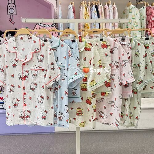 somi家 韩国直邮spao 三丽鸥联名可爱卡通翻领家居服睡衣套装