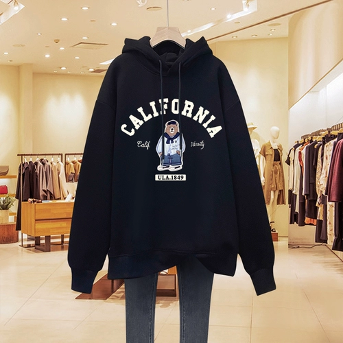 Tide, мультяшная утепленная толстовка, демисезонная куртка, в корейском стиле, оверсайз, увеличенная толщина