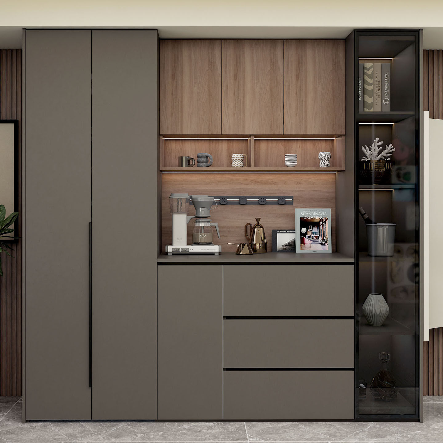 定制2025新款ENF级家用客厅实木酒柜餐边柜一体靠墙高柜储物柜子,住宅家具,酒柜,淘宝优惠券,粉丝福利购,淘宝优惠卷