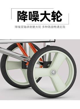 购物买携菜小拉车大轮静音可老折叠便GWC22810递小车人手推车快拉