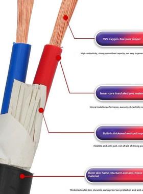 电国标铜5芯RVV软缆线2TVVB345芯11.2.546平方电源护套线