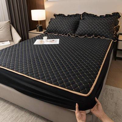 夹加厚床笠2204思新款三件套单件防尘棉床53333罩套床单席梦床垫