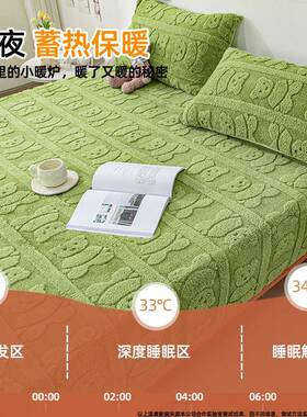 色季冬加厚床笠纯牛CP142510奶绒床保护套春秋三件套床褥垫防垫尘