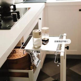 可板折叠台面置无品牌/物整体橱柜门不锈厨房悬钢挂架桌板收纳辅