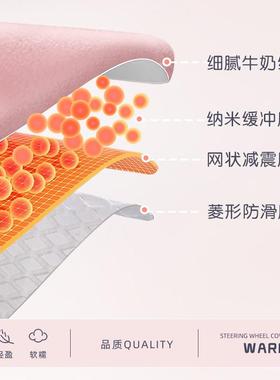 25新款冬季方向盘套男女通用保高感级车把套款毛绒保护88706套短